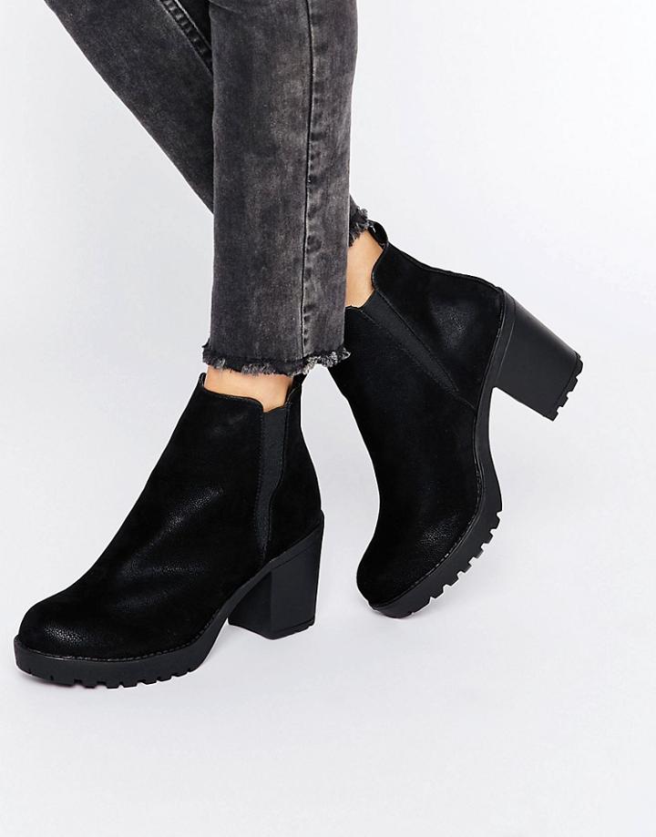 Blink Heeled Chelsea Boot - Black