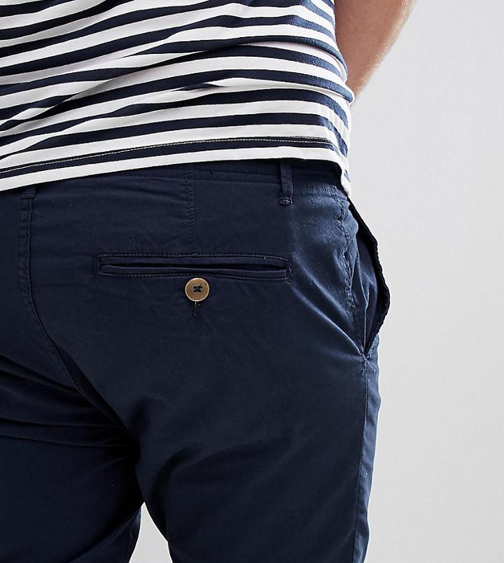 Jacamo Plus Skinny Fit Chino In Navy - Navy