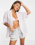 Urban Thread Oversized Beach Shirt In Blue-blues