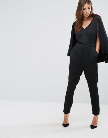 Yas Cape Jumpsuit - Black