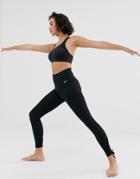 Nike Yoga Leggings With Tie Detail In Black