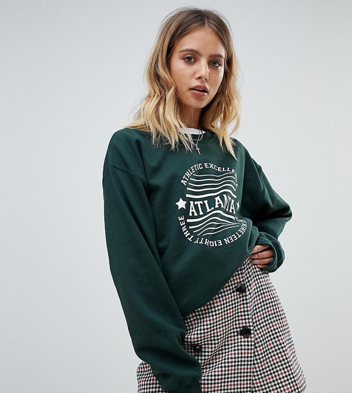 Daisy Street Atlanta Sweatshirt-green