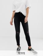 New Look Petite Skinny Jeans In Black - Black