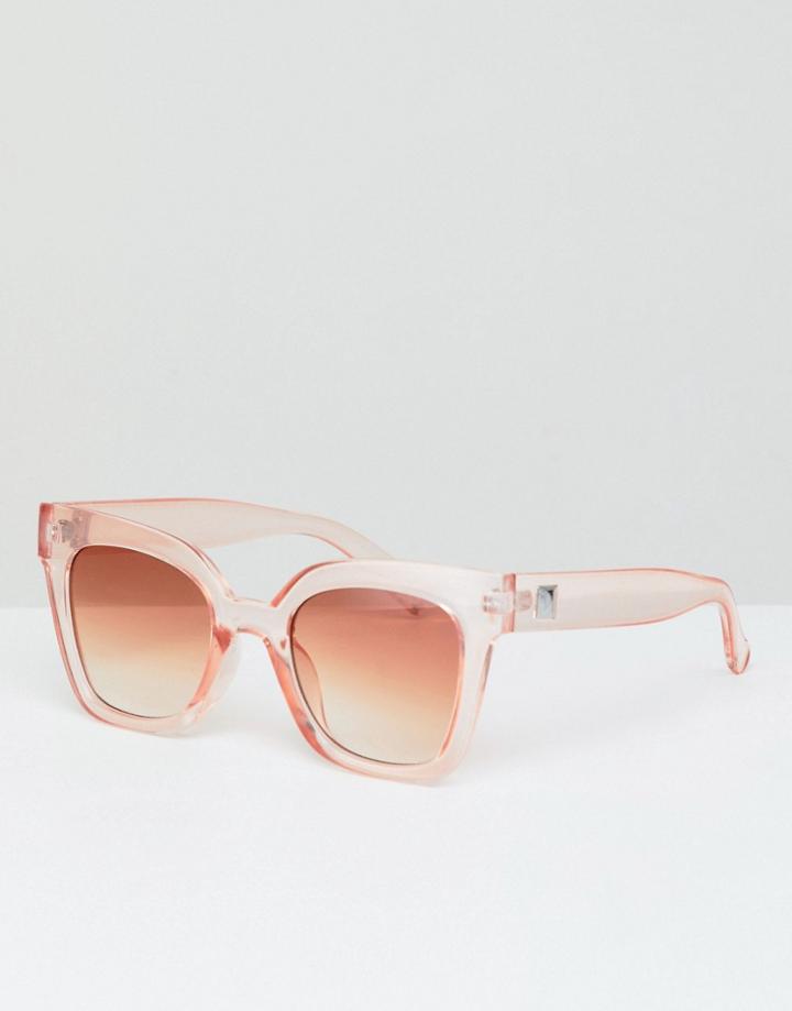 Jeepers Peepers Square Sunglasses In Red - Red
