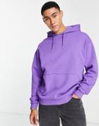 Asos Design Oversized Hoodie In Bright Purple