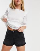 Urban Bliss High Waist Denim Shorts In Black