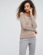 Ichi Stripe Long Sleeve T-shirt - Multi