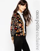 Asos Petite Exclusive Boxy Jacket In Winter Floral - Winter Floral