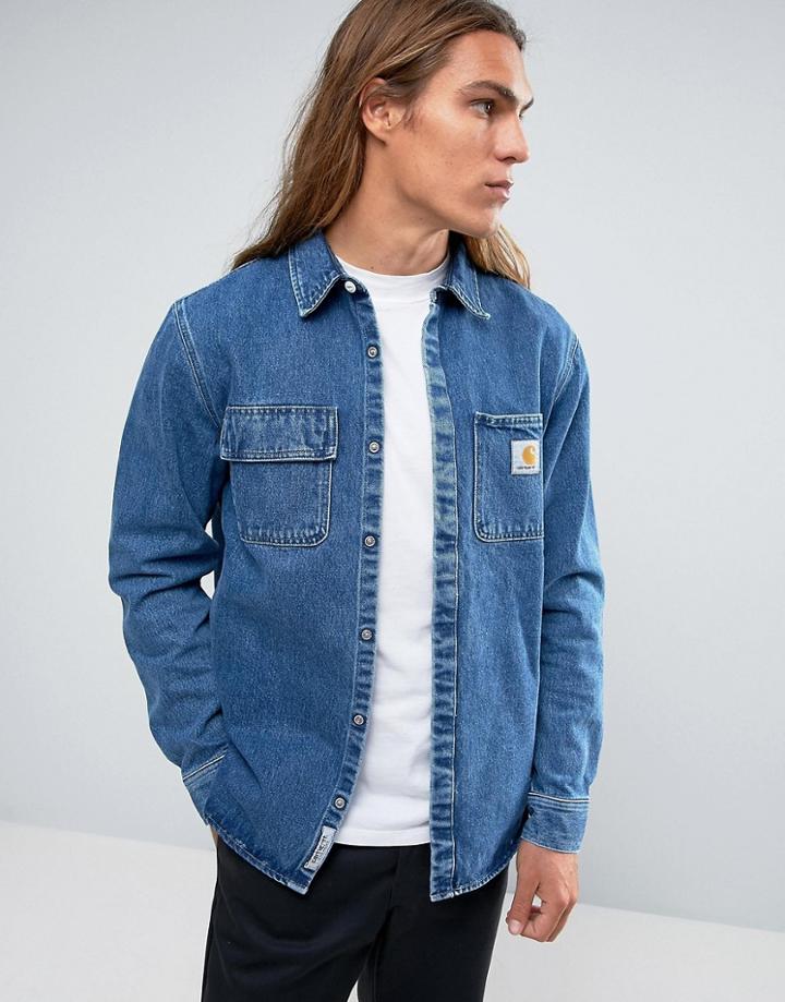 Carhartt Wip Salinac Denim Shirt Jacket - Blue