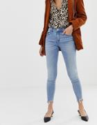 Stradivarius Skinny Low Waist Jean In Pale Blue - Blue