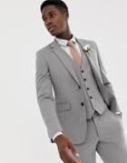 Burton Menswear Skinny Fit Suit Jacket In Light Gray - Gray