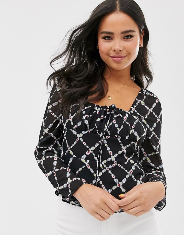 The East Order Romy Long Sleeve Top - Black