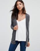 Vero Moda Lulu Love Open Cardigan - Gray