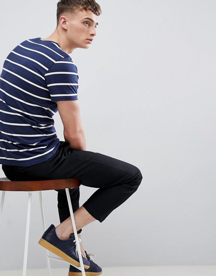 Lee Jeans Striped T-shirt - Navy
