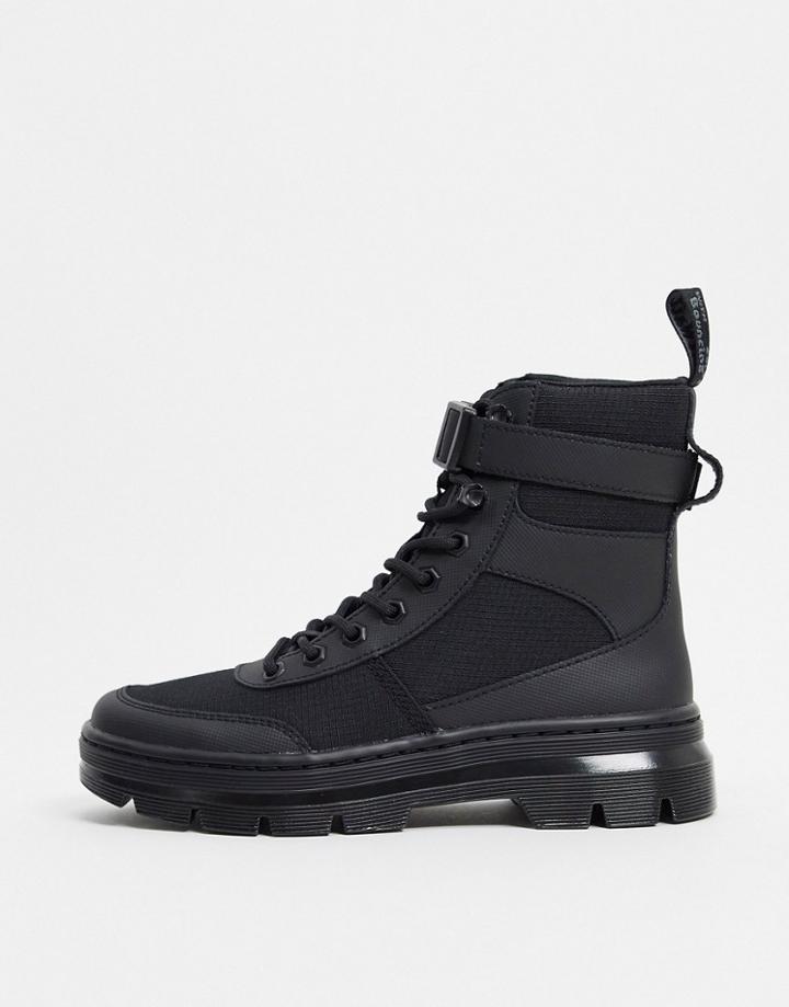 Dr Martens Combs Tech Ankle Strap Ankle Boots In Black