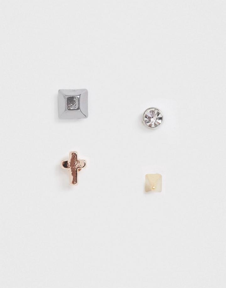 Designb Mix Set Of Stud Earrings In Multi