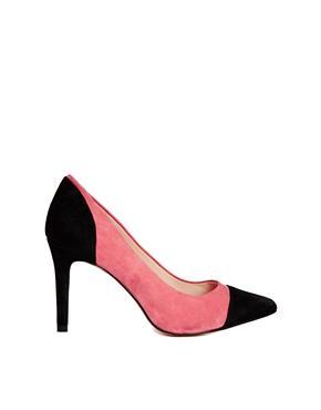 Ganni Audrey Two Tone Heeled Pumps - Pink/black