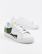 Adidas Originals Stan Smith Sneakers In White With Embroidery - White