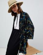 Weekday Bird Print Kimono - Multi