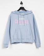 Only Hoodie Co-ord With College Logo In Blue-grey