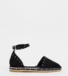 Asos Design Jiffy Pointed Studded Espadrilles-black