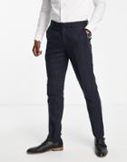 Gianni Feraud Wedding Linen Suit Pants In Navy