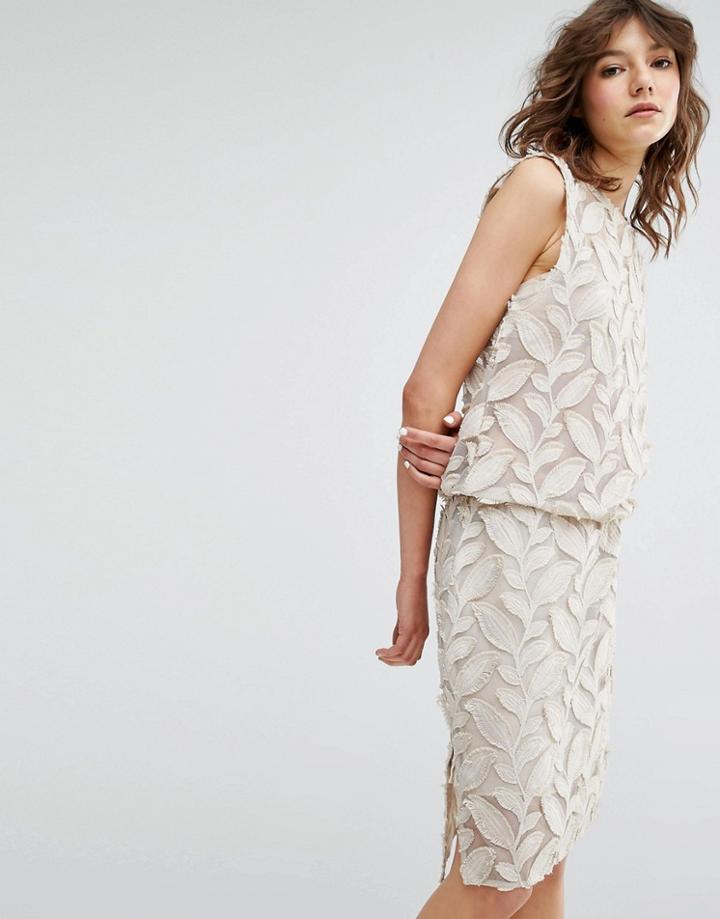Samsoe & Samsoe Mayer Applique Dress - Beige