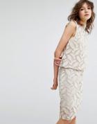 Samsoe & Samsoe Mayer Applique Dress - Beige