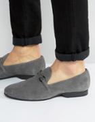 Frank Wright Tassel Loafers Gray Suede - Gray