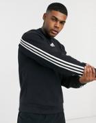 Adidas Training Sweatshirt In Black With Central Logo