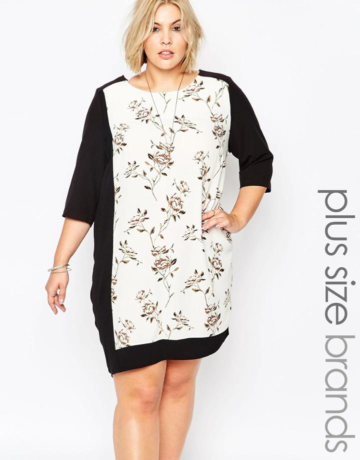 Carmakoma Plus Size Calca Shift Dress - Black Skye Blue