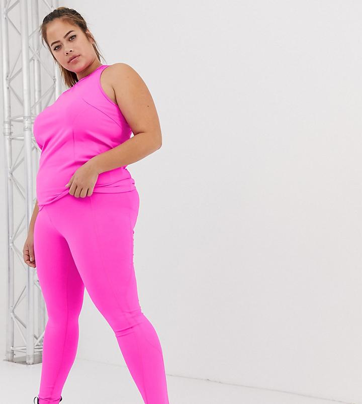 Asos 4505 Curve Neon Pink Legging - Pink