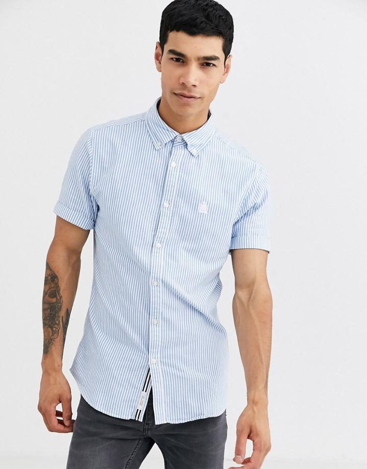 River Island Shirt In Blue Stripe-pink
