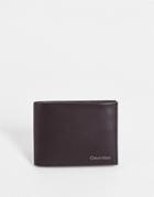 Calvin Klein Classic Wallet In Brown