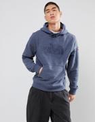 The North Face International Limited Capsule Logo Hoodie In Blue Marl - Blue