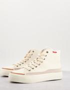 Levi's Suede Lace-up Sneakers In Ecru-neutral