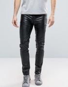 Cheap Monday Tight Flash Skinny Faux Leather Jeans - Black