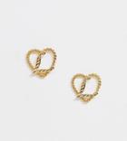Reclaimed Vintage Inspired Gold Plated L Initial Earrings - Gold