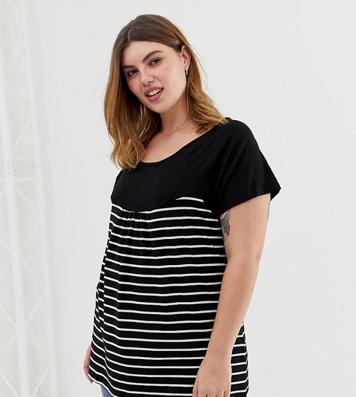 Koko Stripe Print Tie Neck Top - Multi