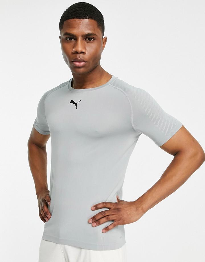 Puma Training Seamless T-shirt In Gray Heather