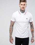 Pretty Green Barton Pique Polo In White - White