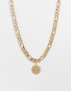 Monki Chain Pendant Necklace In Gold