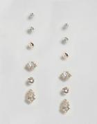 True Decadence Gold Embellished Stud Multi Pack Of Six (+) - Gold