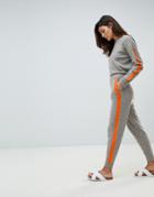 Micha Lounge Relaxed Joggers With Contrast Stripe Detail Two-piece - Gray