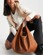 French Connection Slouchy Hobo Bag In Tan-brown