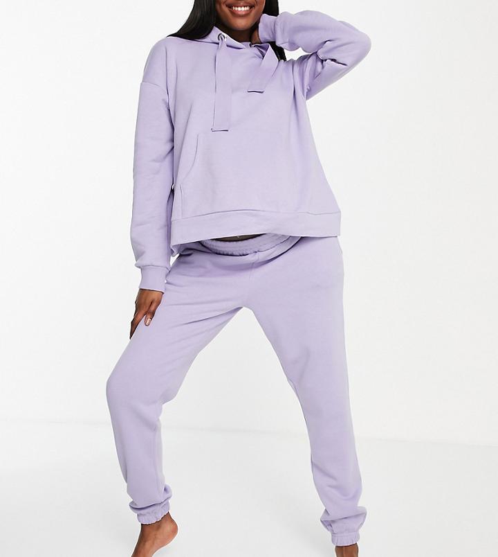 Chelsea Peers Maternity Eco Jersey Lounge Sweatpants In Lilac-purple