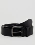 New Look Faux Leather Belt In Black - Black