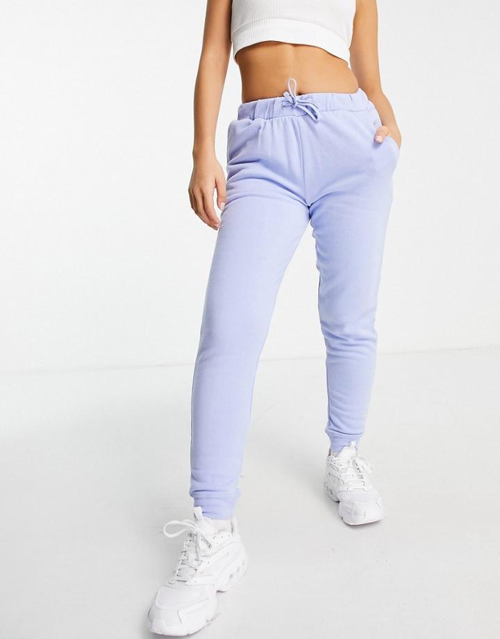 Miss Selfridge Petite Casual Slim Sweatpants In Blue-blues