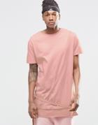 Granted Longline T-shirt With Straps - Pink