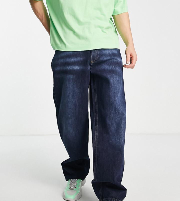 Collusion X014 Extreme Dad Jeans In Y2k Wash-blue